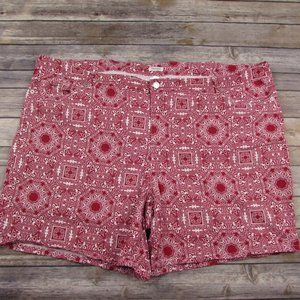 Westport Shorts Red White Bandanna Print 22W